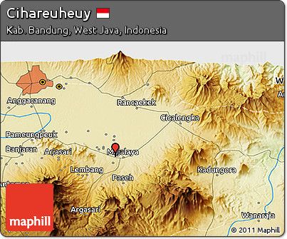 Physical 3D Map of Cihareuheuy