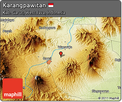 Physical 3D Map of Karangpawitan