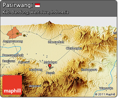 Physical 3D Map of Pasirwangi