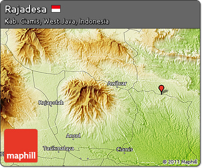Physical 3D Map of Rajadesa