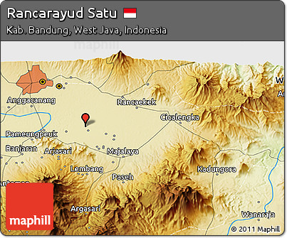 Physical 3D Map of Rancarayud Satu