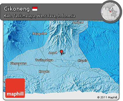 Political 3D Map of Cikoneng