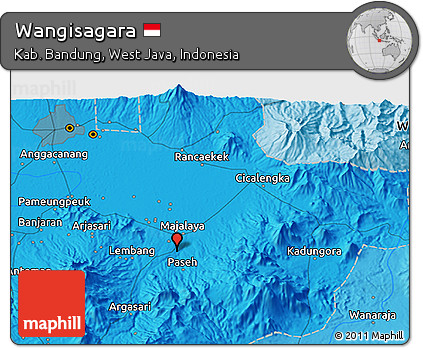 Political 3D Map of Wangisagara