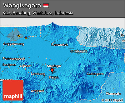 Political 3D Map of Wangisagara