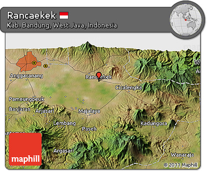 Satellite 3D Map of Rancaekek