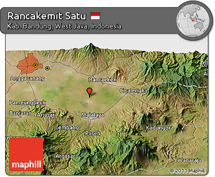 Satellite 3D Map of Rancakemit Satu