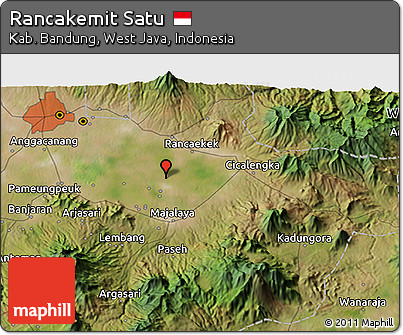 Satellite 3D Map of Rancakemit Satu