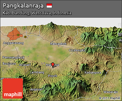 Satellite 3D Map of Pangkalanraja