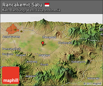 Satellite 3D Map of Rancakemit Satu