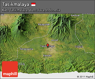 Satellite 3D Map of Tasikmalaya