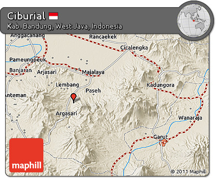 Shaded Relief 3D Map of Ciburial