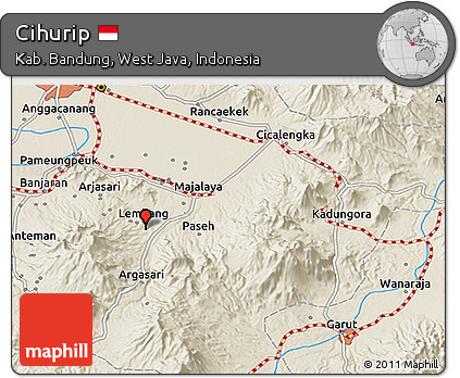 Shaded Relief 3D Map of Cihurip