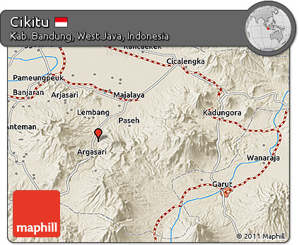 Shaded Relief 3D Map of Cikitu