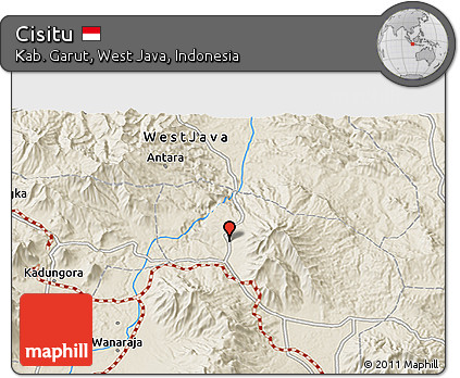 Shaded Relief 3D Map of Cisitu