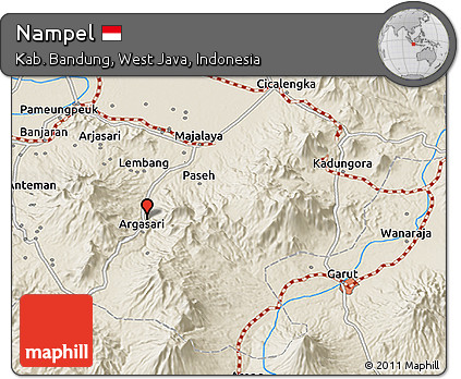 Shaded Relief 3D Map of Nampel