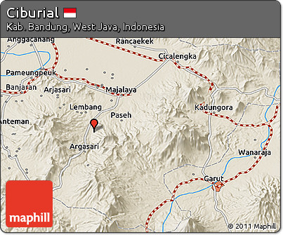 Shaded Relief 3D Map of Ciburial