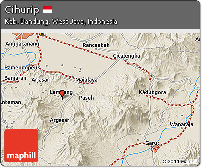 Shaded Relief 3D Map of Cihurip