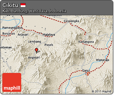 Shaded Relief 3D Map of Cikitu