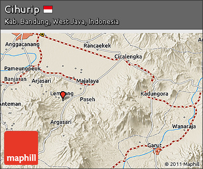Shaded Relief 3D Map of Cihurip