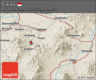 Shaded Relief 3D Map of Cikitu