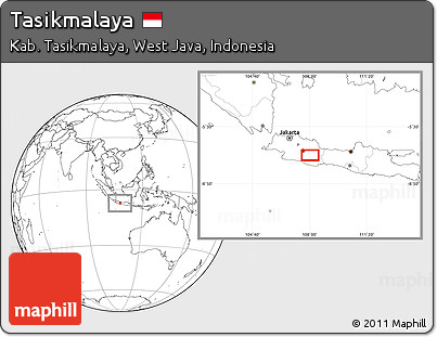 Blank Location Map of Tasikmalaya