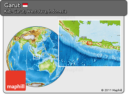 Physical Location Map of Garut