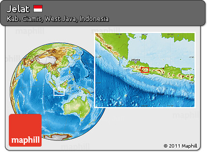 Physical Location Map of Jelat