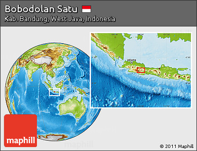Physical Location Map of Bobodolan Satu