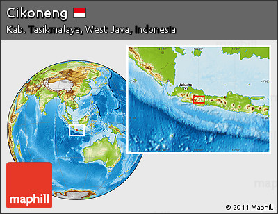 Physical Location Map of Cikoneng