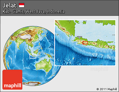 Physical Location Map of Jelat