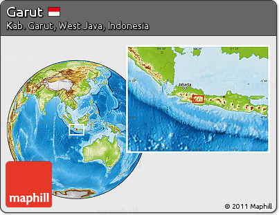 Physical Location Map of Garut