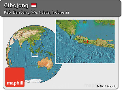 Satellite Location Map of Cibojong