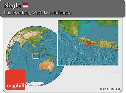 Satellite Location Map of Negla