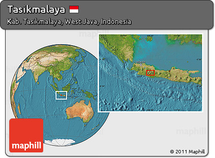 Satellite Location Map of Tasikmalaya