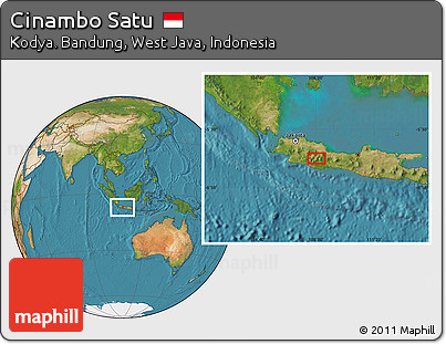 Satellite Location Map of Cinambo Satu