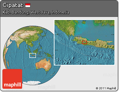 Satellite Location Map of Cipatat