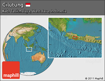 Satellite Location Map of Cilutung