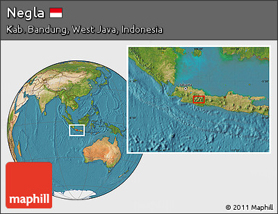 Satellite Location Map of Negla