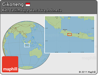 Savanna Style Location Map of Cikoneng