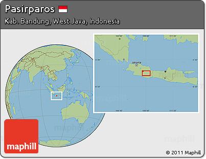 Savanna Style Location Map of Pasirparos