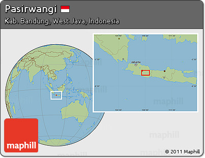 Savanna Style Location Map of Pasirwangi