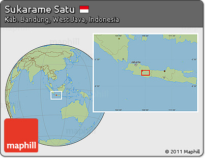 Savanna Style Location Map of Sukarame Satu