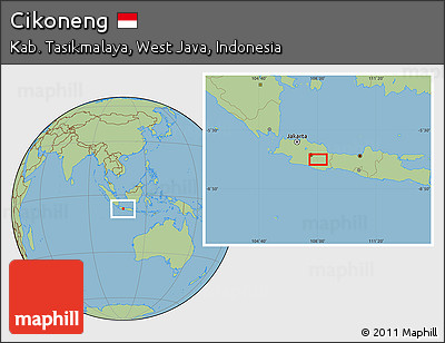 Savanna Style Location Map of Cikoneng