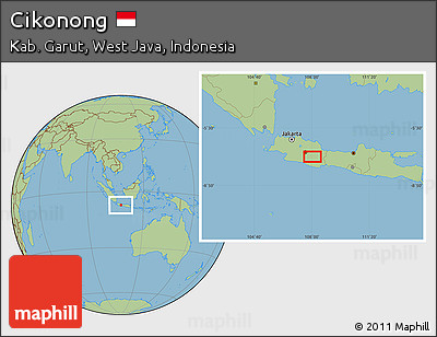 Savanna Style Location Map of Cikonong
