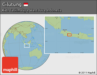 Savanna Style Location Map of Cilutung