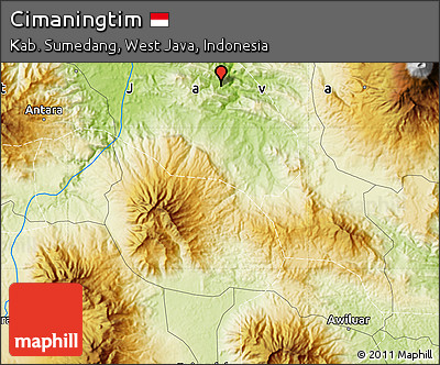 Physical Map of Cimaningtim