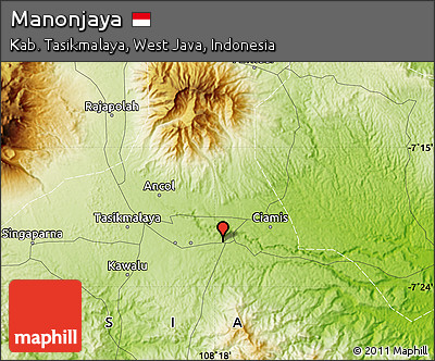 Physical Map of Manonjaya