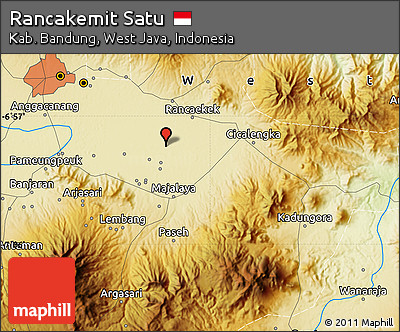 Physical Map of Rancakemit Satu