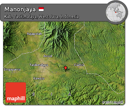 Satellite Map of Manonjaya
