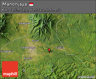 Satellite Map of Manonjaya